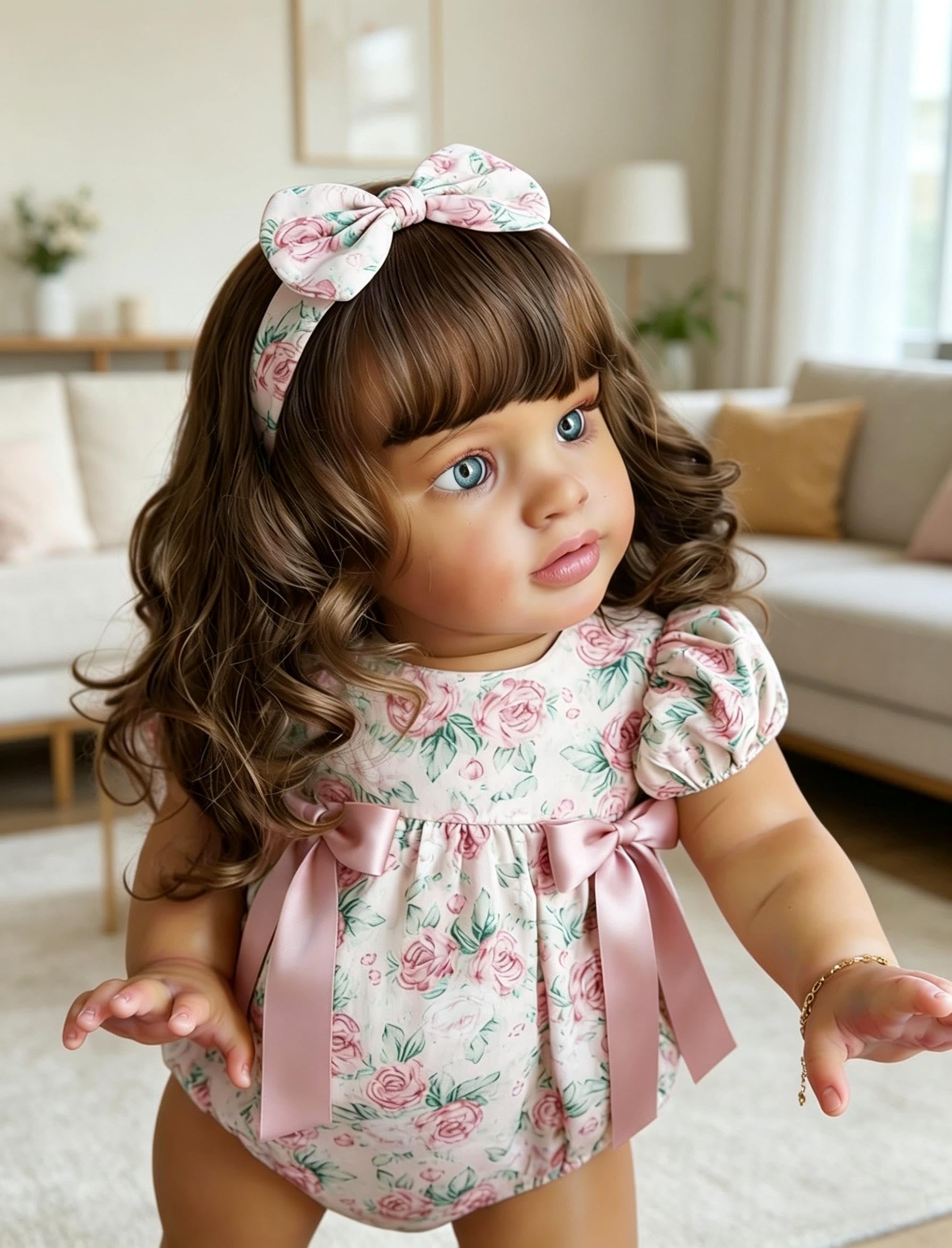 RXDOLL 26 cali 66 cm duży rozmiar Reborn lalki niemowlęce miękka winylowa tkanina ciało realistyczne odrodzone maluch dziewczyna otwarte oczy prawdziwe życie lalka bobas stojąca dziewczyna