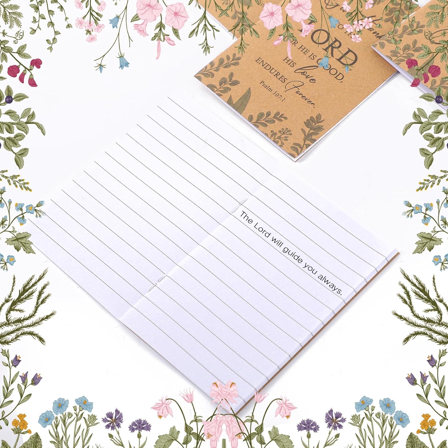 Ctosree 50 Pcs Bible Verse Prayer Journal Notebook Christian Notepads Gifts for Women Mini Inspirational Religious Note Pads Bulk for Church Favors Sunday School 3.15 x 5 Inch (Brown) - Image 5