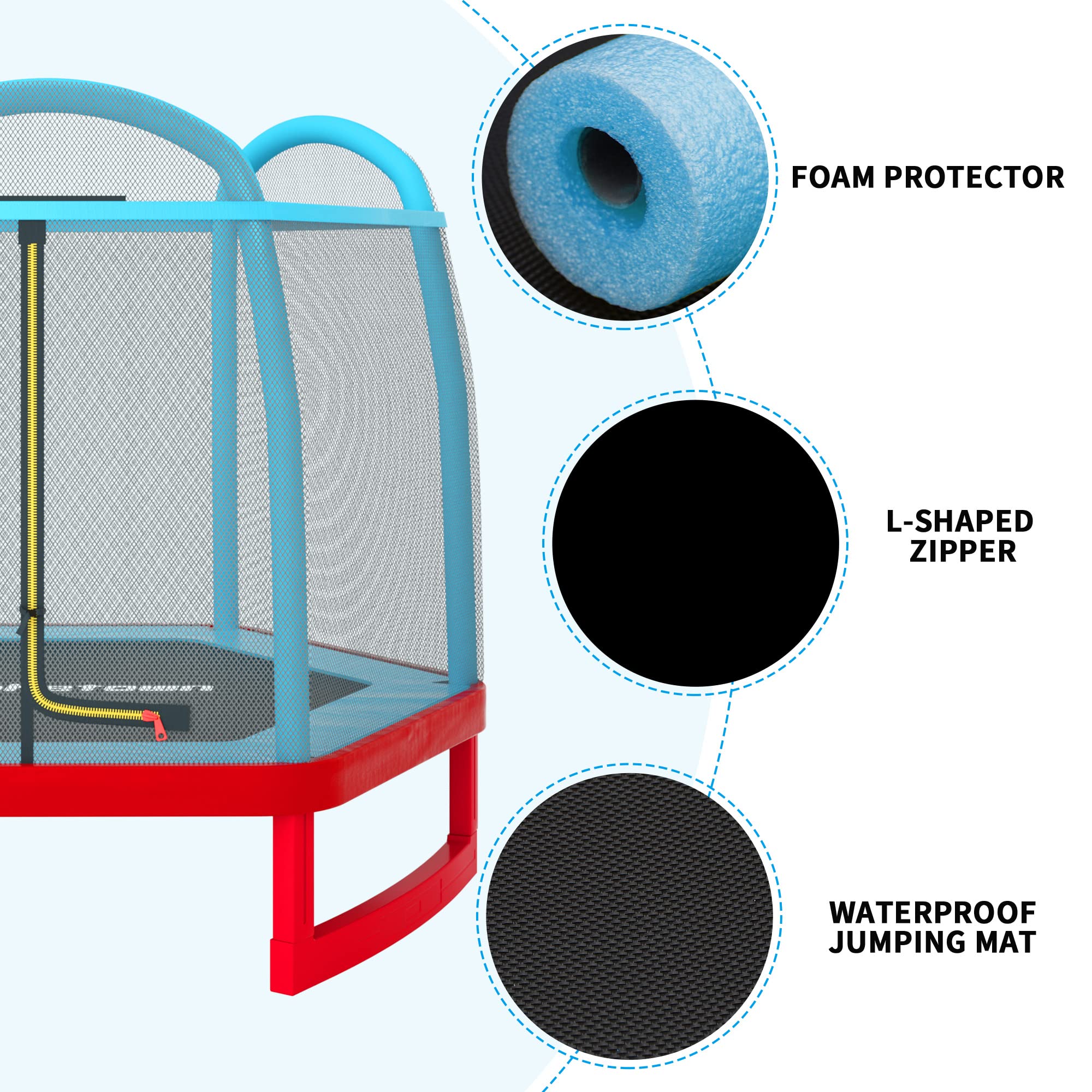 Amazon | Blanketown 7フィート トランポリン 子供用 安全囲いネット