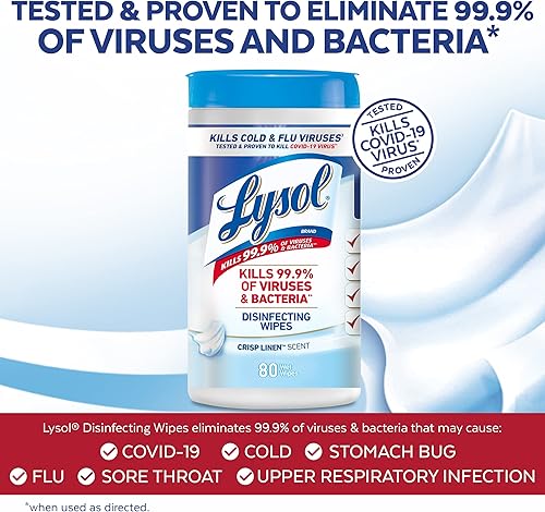 Miniatura 3 de Lysol Toallitas desinfectantes lino nítido 80 unidades el embalaje puede variar