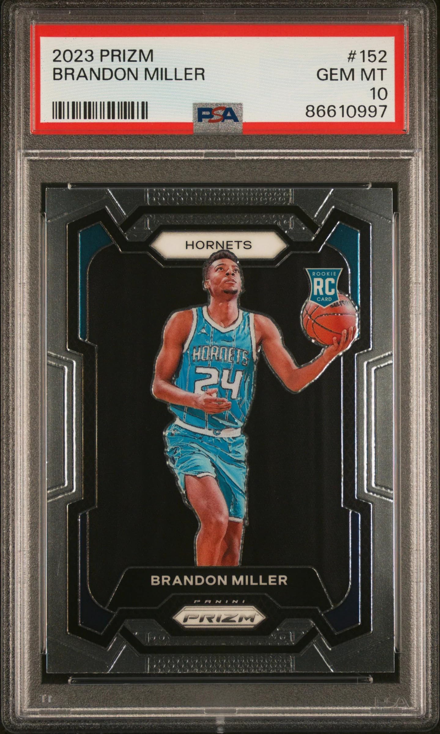 Amazon.com: Graded 2023 Panini Prizm Brandon Miller #152 Rookie RC 