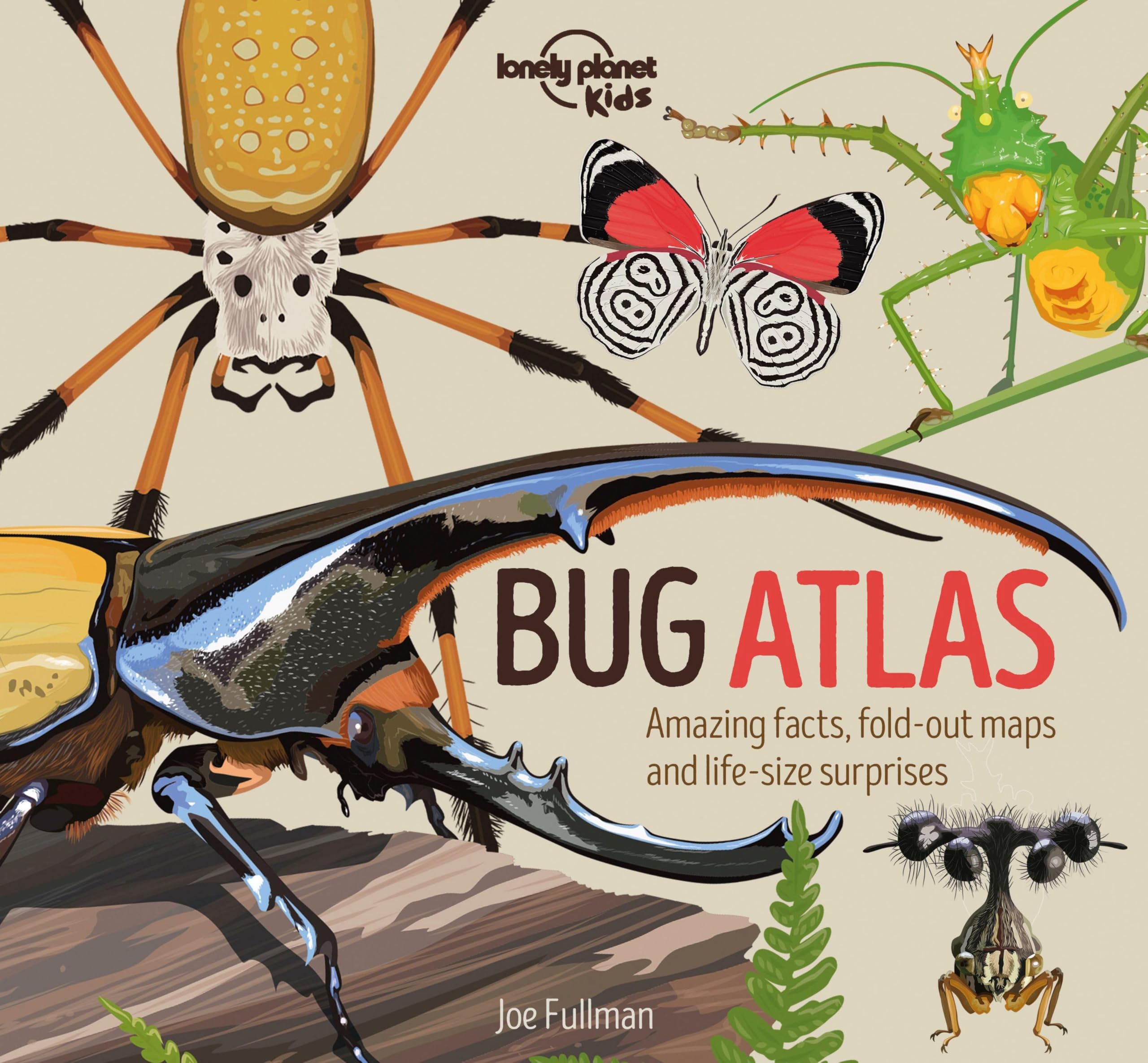 Lonely Planet Kids Bug Atlas : Amazing Facts & Fold Out Maps | Meet Spiders, Butterflies, Beetles & More | Packed with Beautiful Illustrations & Macro Photography