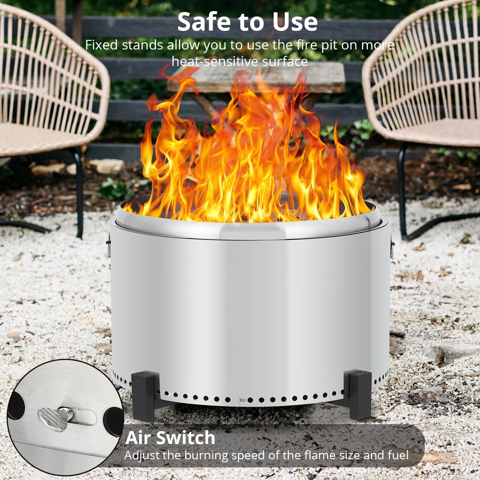 Yukon Solo Stove Solo Stove Yukon Fire Pit Surround - 27" Adjustable Tabletop With UV Fabric Surround Stove Fire Pit