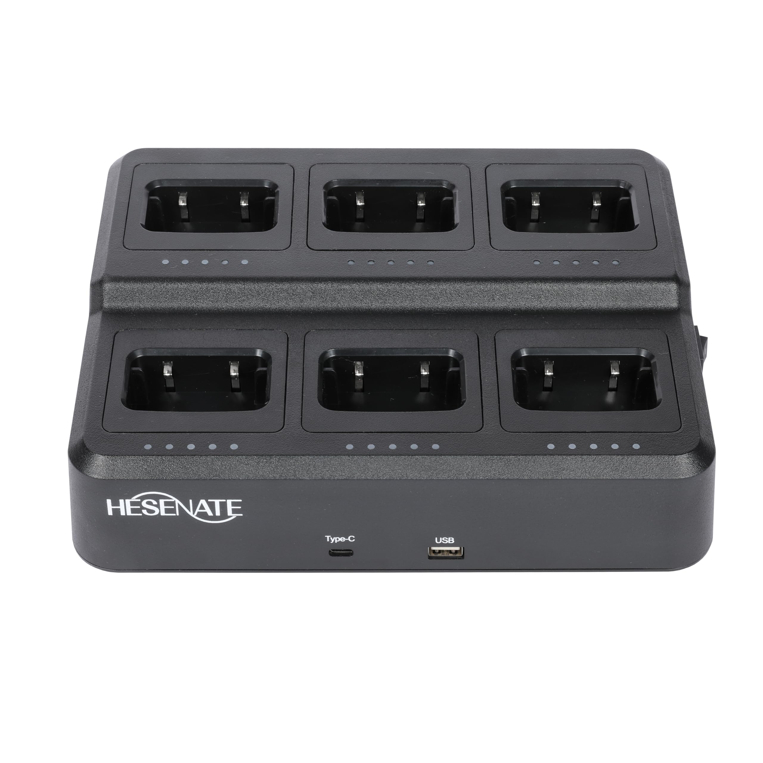 HESENATE HT66 16 Channels PMR446 Licencia Libre Radio Bidireccional | con Cargador de 6 Vias,Walkies Profesionales,Soporta VOX Manos Libres,para Restaurant Hotel