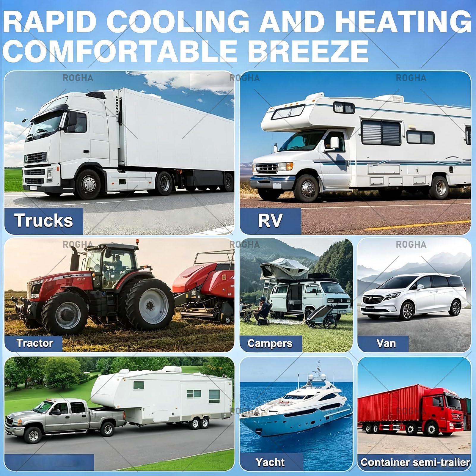 Kit Condizionatore da Tetto Universale 12V/24V per RV, unità A/C Silenziosa per Camper, Raffreddamento Rapido per Autocarri, Furgoni Rimorchio, Trattori E Autobus 24V