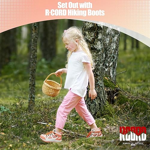 Miniatura 6 de R CORD Botas de senderismo para niños, botas de senderismo para niñas, botas de nieve para niños, botas de senderismo de invierno para niñas, botas