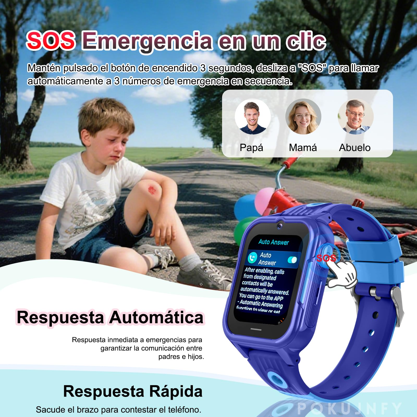 4G Reloj Inteligente Niño GPS y Llamadas SOS Videollamadas