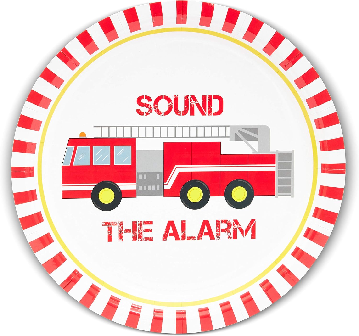 Fire Truck Birthday Party Dinnerware Set, Sound The Alarm (144 Pieces, Serves 24) : Toys & Games