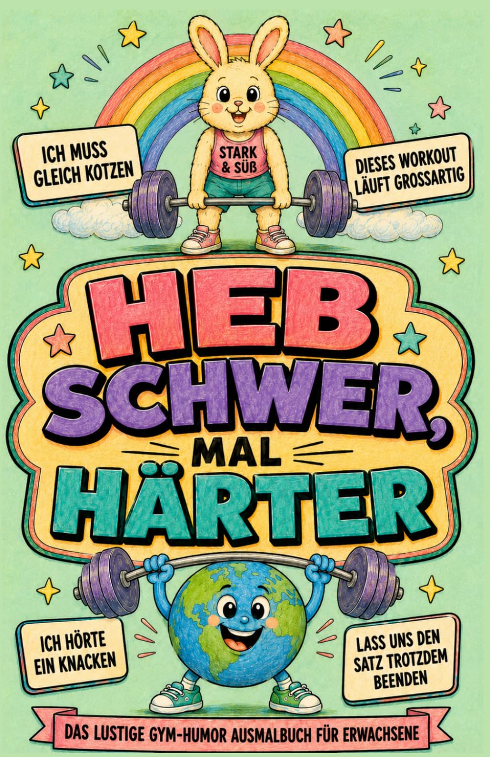 Heb Schwer, Mal Härter: Das lustige Gym-Humor Ausmalbuch für Erwachsene