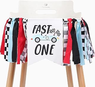 Fast One High Chair Banner - Fast One 1st Birthday Decorations,racing First/1st Birthday Decorations,race Car First/1st High Chair Banner,race Car Photo Prop Banner