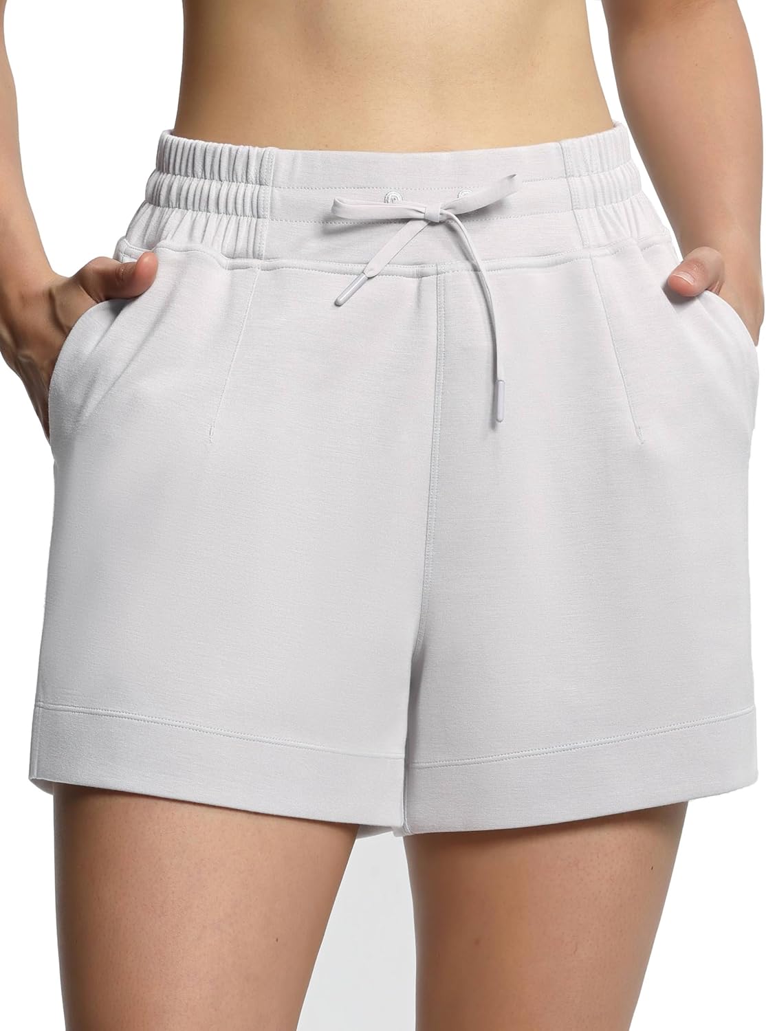 THE GYM PEOPLE Women's Drawstring Sweat Shorts High Waisted Summer Workout Lounge Shorts with Pockets