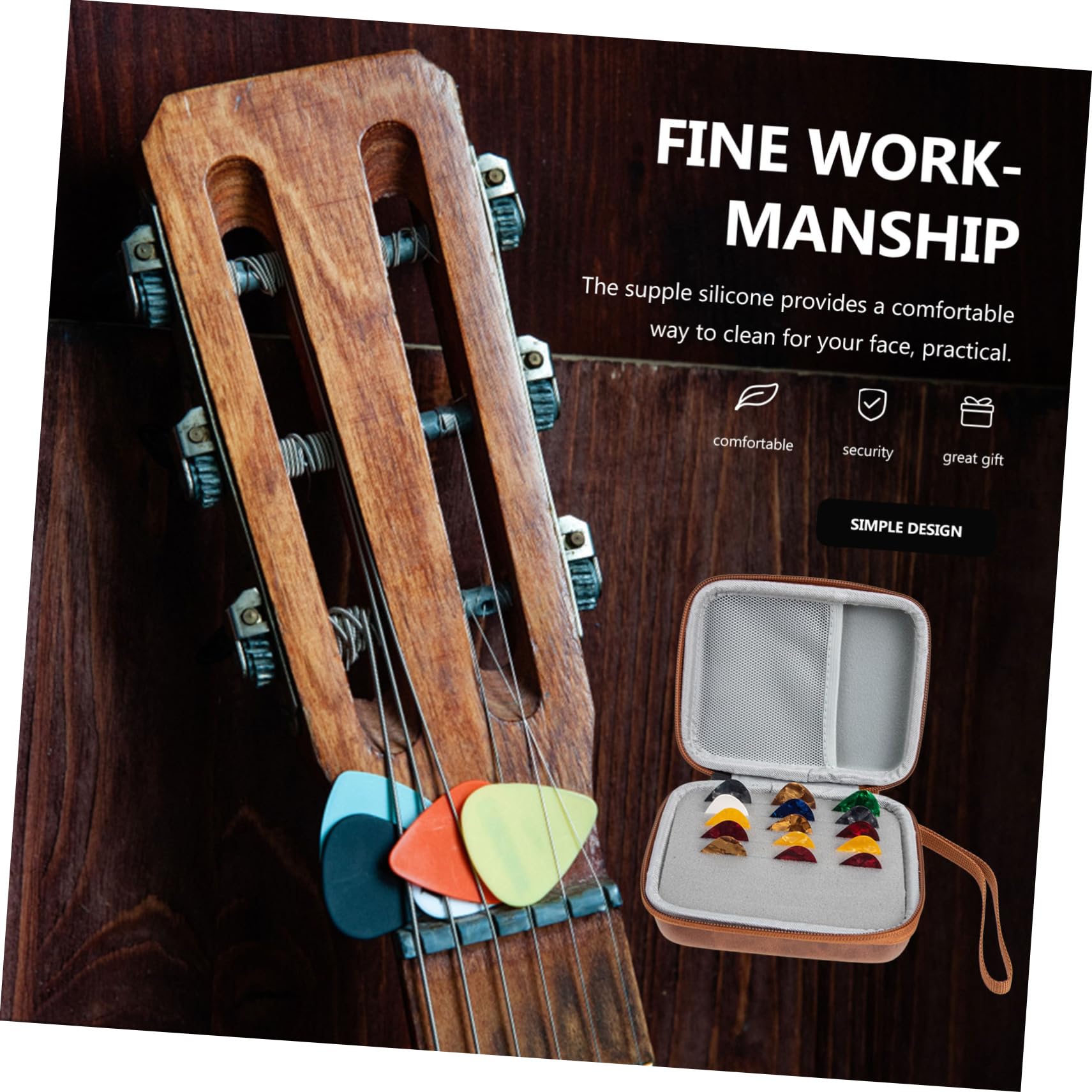 SUPVOX 3sets Plettri Per Chitarra Con Portatile Plettri Duraturi Chitarra Ed Elettrica Colori Casual Facili Usare e
