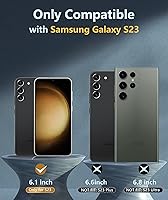 Vista 3 de FNTCASE Funda para Samsung Galaxy S23: funda móvil resistente a prueba de caídas Diseño delgado híbrido de TPU con textura mate a prueba de golpes