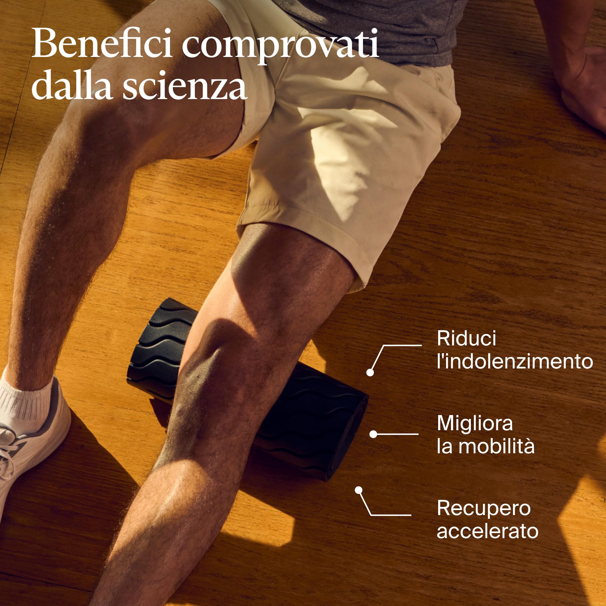 Wave Series Wave Roller, vibrazione per tutto il corpo, rullo in schiuma ad alta densità per alleviare il mal di schiena Bluetooth, rullo in schiuma per massaggio muscolare con 5 frequenze