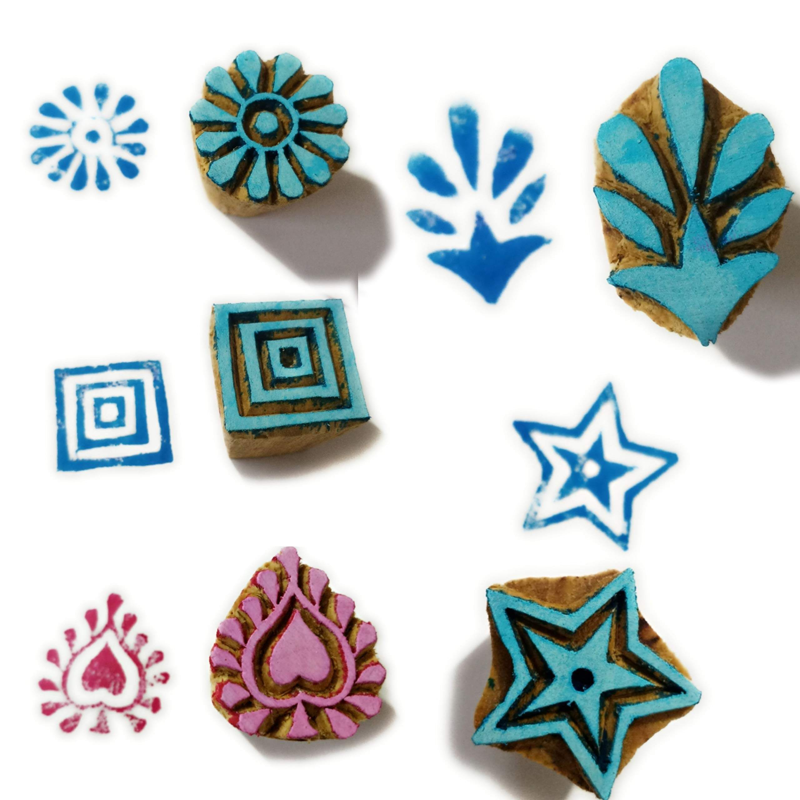 Wooden Printing Blocks 5 Piece Set, Size - 1 inch 1.2 inch (B08L3J6KQW) Amazon Price History, Amazon Price Tracker