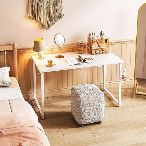 Miniatura 17 de Coleshome - Escritorio para computadora, de 32 pulgadas, estilo moderno y sencillo, para oficina en casa, escritorio estudiantil para escribir,