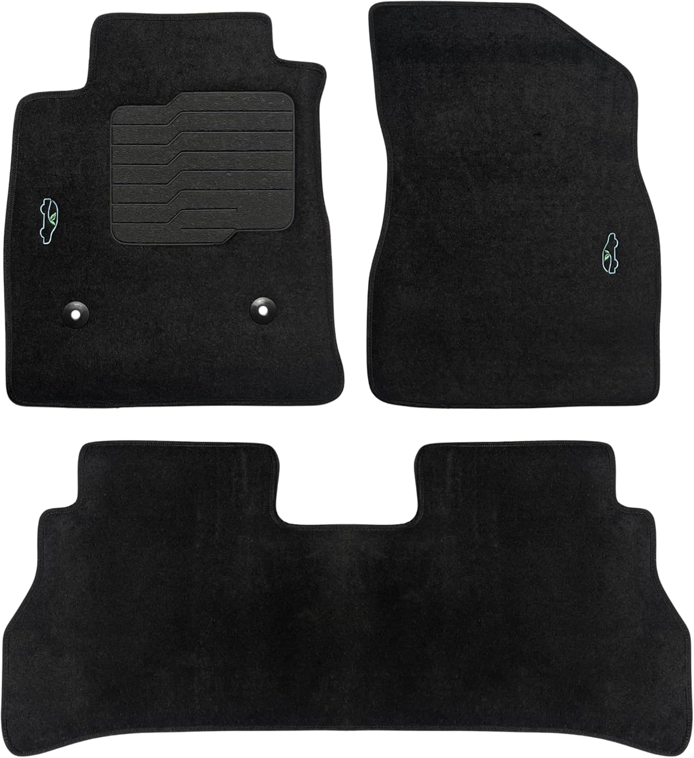 ecoMats Carpet Floor Mats for 2024 2025 2026 Chevrolet Trax/Buick Envista, Non Slip Driver Heel Pad, Safety Locks, Front and Rear, Black, LS/1RS/LT/2RS/ACTIV Models