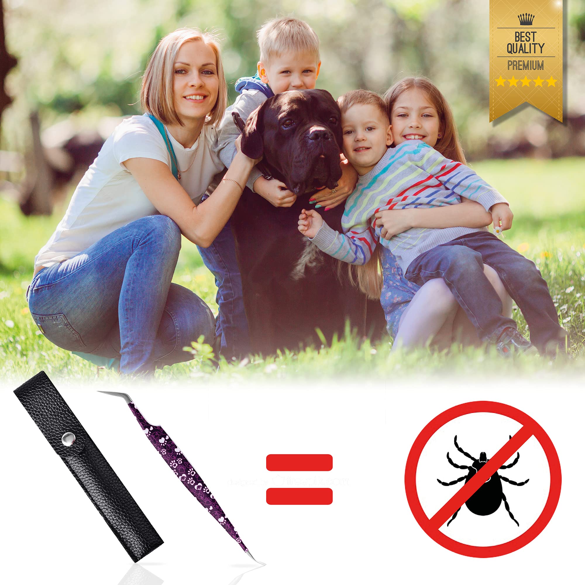 Set Di 4 Pinze Per Zecche In Acciaio Inox Per Cani E Gatti - Strumento Per Rimozione Sicura Di Zecche E Parassiti - Foto 5