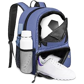 YOREPEK Soccer Backpack, Lightweight Soccer Bag with Ball Holder for Mens Womens, Water resistant Sport Equipment Bags Fit Basketball Volleyball Football Accessories to Match Training