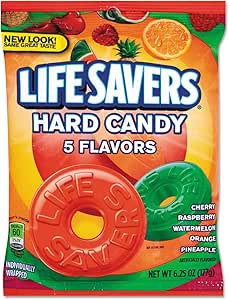Hard Candy, Five Classic Flavors, Individually Wrapped, 6.25oz Bag