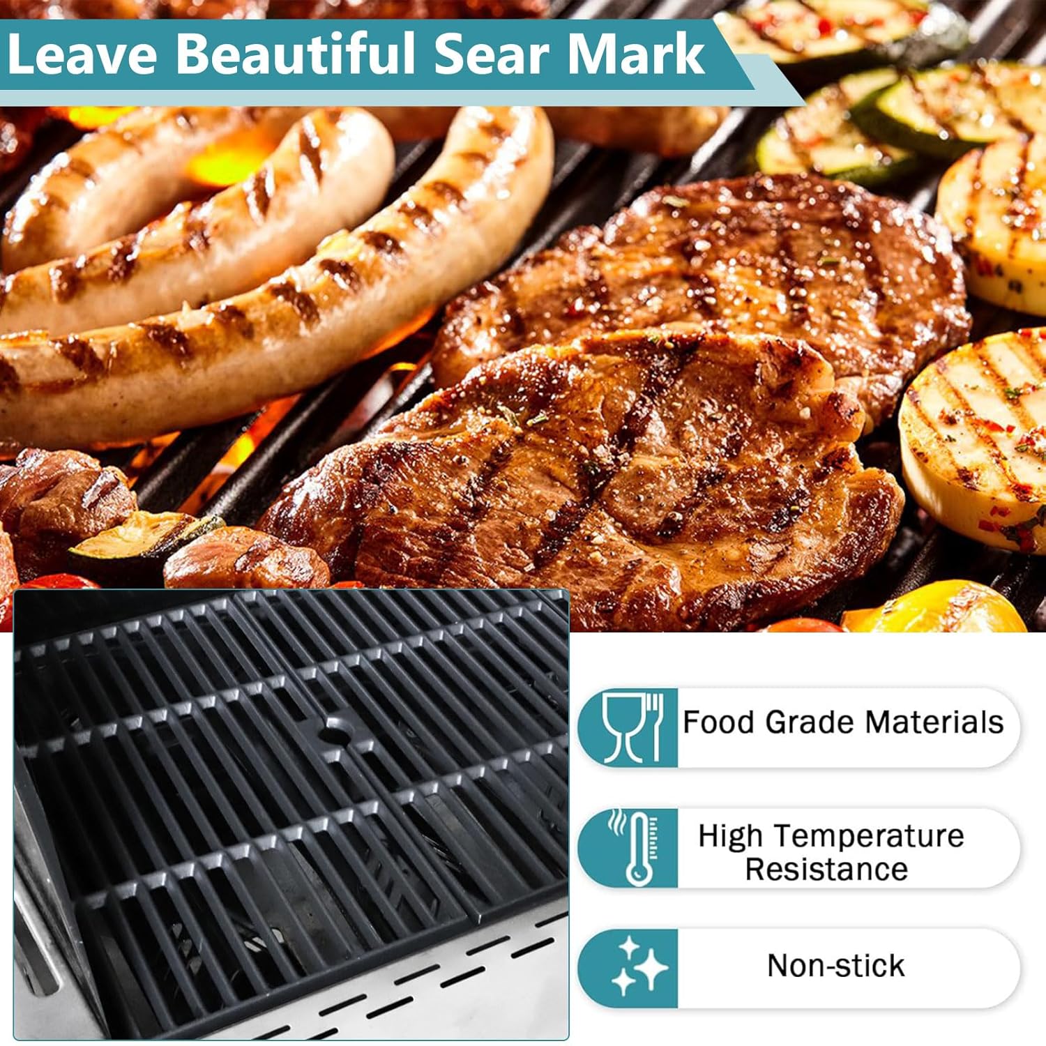 720-0864M Replacement Parts for Nexgrill 2 Burner 720-0864M 720-0864, Grill Grates, Heat Plate Shields, Burner Tube and Igniters Kit for Nexgrill 720-0864M 2-Burner Gas Grill Replacement Parts