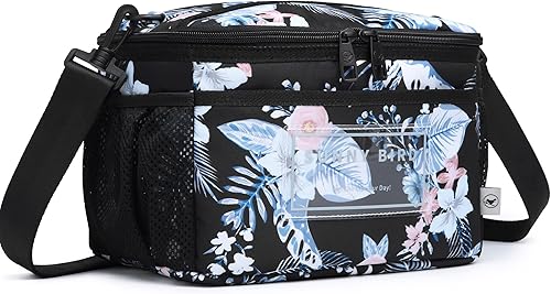 SUNNY BIRD Lonchera aislada con diseño plegable y a prueba de fugas, con aislamiento térmico, correa para el hombro para mujeres, hombres y