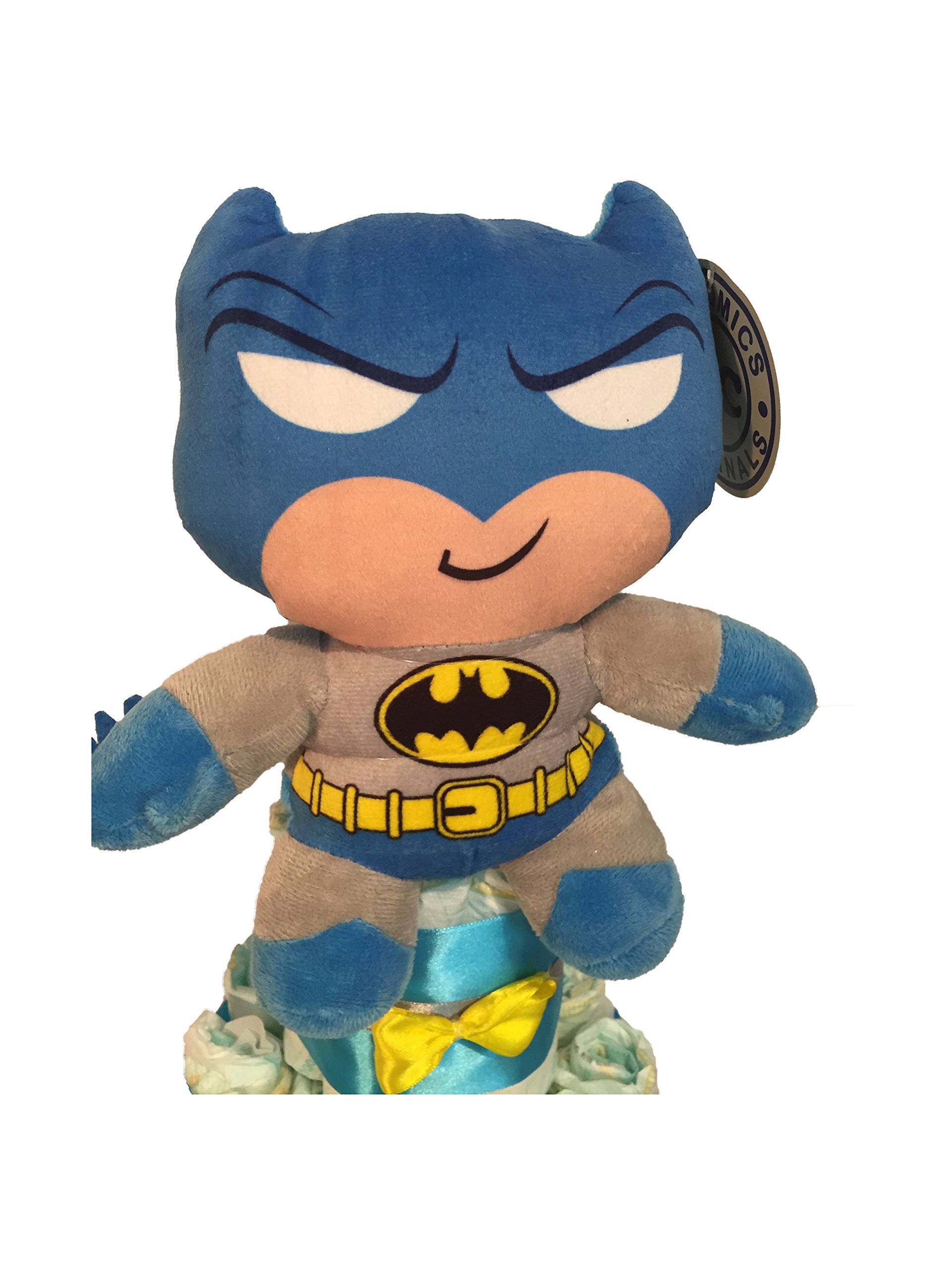 Tarta de pañales Batman (Talla 2 (3-6 kg)) by MomentosGourmet Añade tu dedicatoria personalizada. Regalo para bebé muy práctico. Cesta Canastilla recién nacido. Diaper Cake