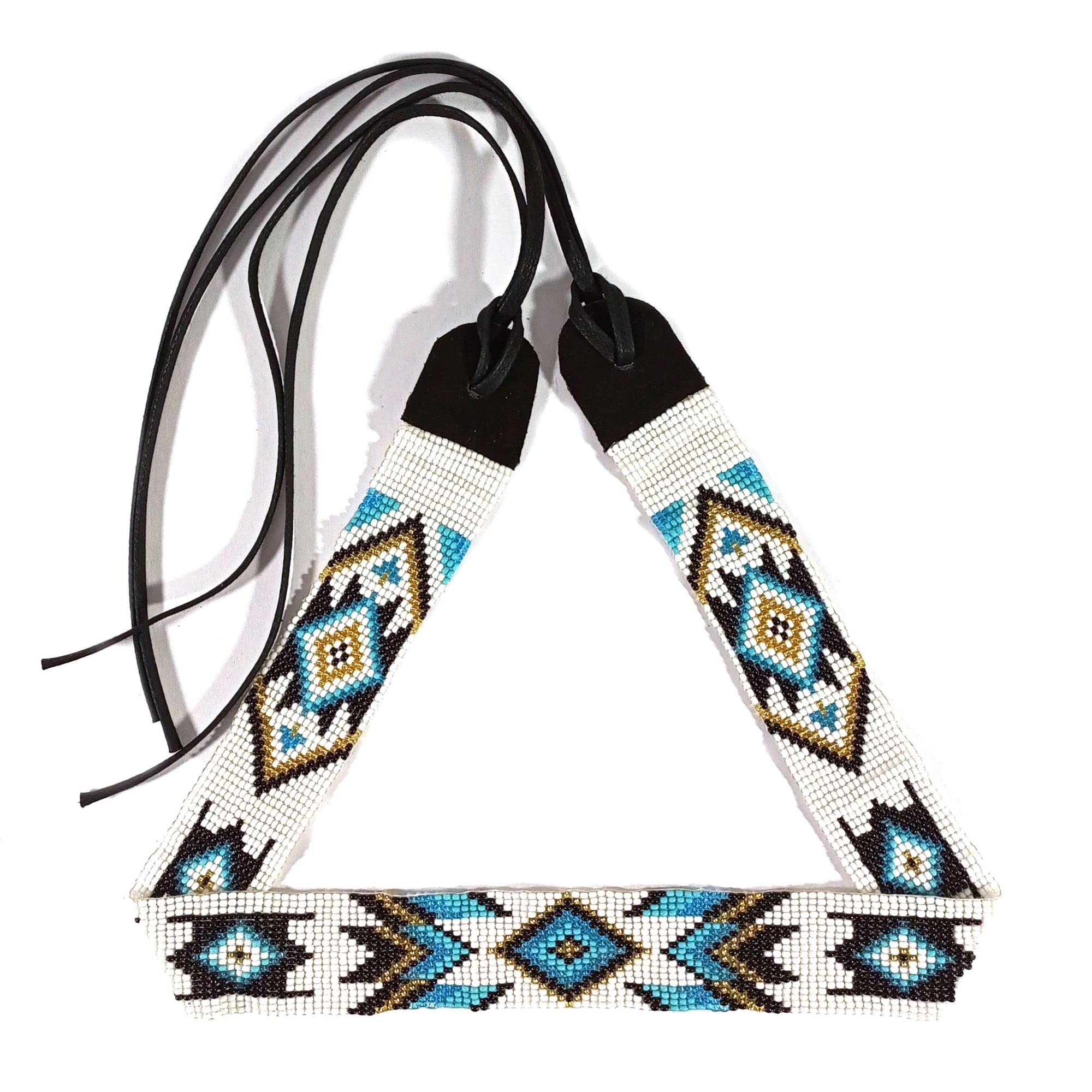 6892 Beaded Hatband Native American Style Southwestern, Cowboy Hat Band buybeaded Beaded Hat Band Native American Style Southwestern  main image 3