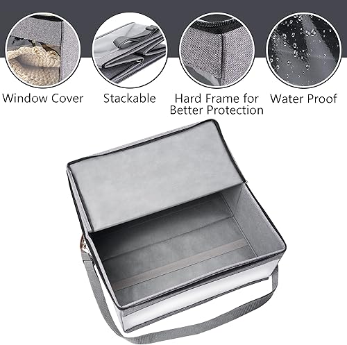 Miniatura 4 de Nueva caja de viaje mejorada para sombreros y sombreros, caja de almacenamiento fácil plegable para sombreros, cajas de sombreros apilables para