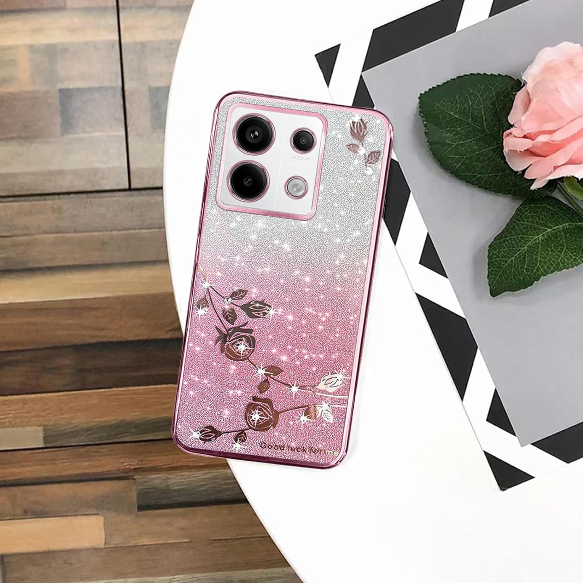 BORYA Placcatura Cover per Xiaomi Redmi 15 4G, Ultra Sottile Antiurto Morbida Silicone PU TPU Bumper Pelle Custodia, Elegante Lusso Motivo leopardato Anticaduta Caso, Oro