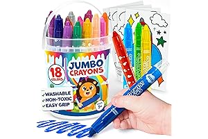 Momo & Nashi Toddler Crayons: Jumbo, Twistable, Washable Crayons for Ages 2-4