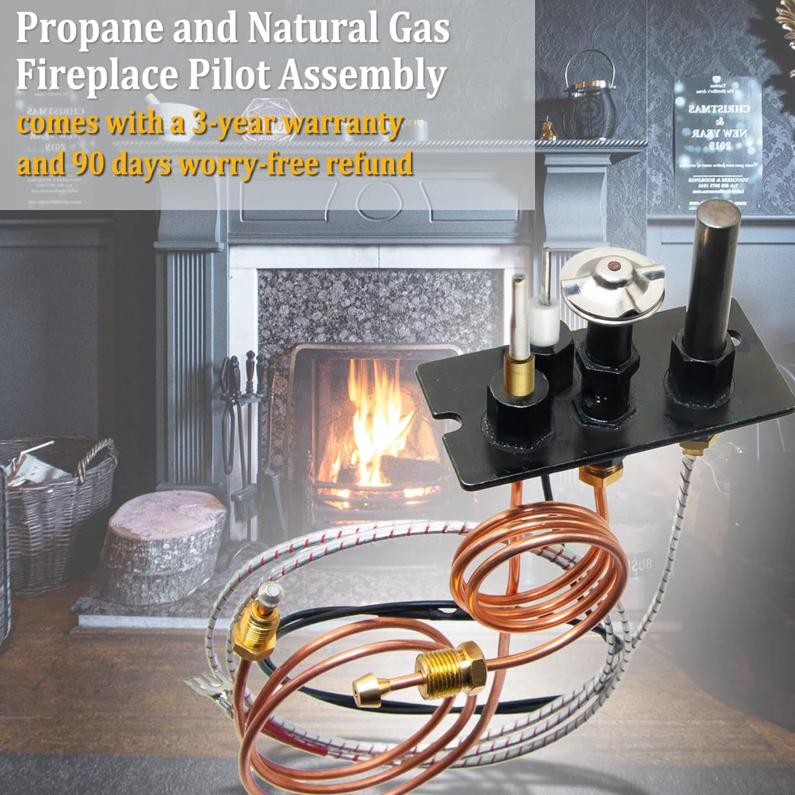 Propangas-Montage Für Kamine - Kompatibel Mit 10002264, 10002265 Uvm. - Mit Thermopile & Einstellbarer Flamme