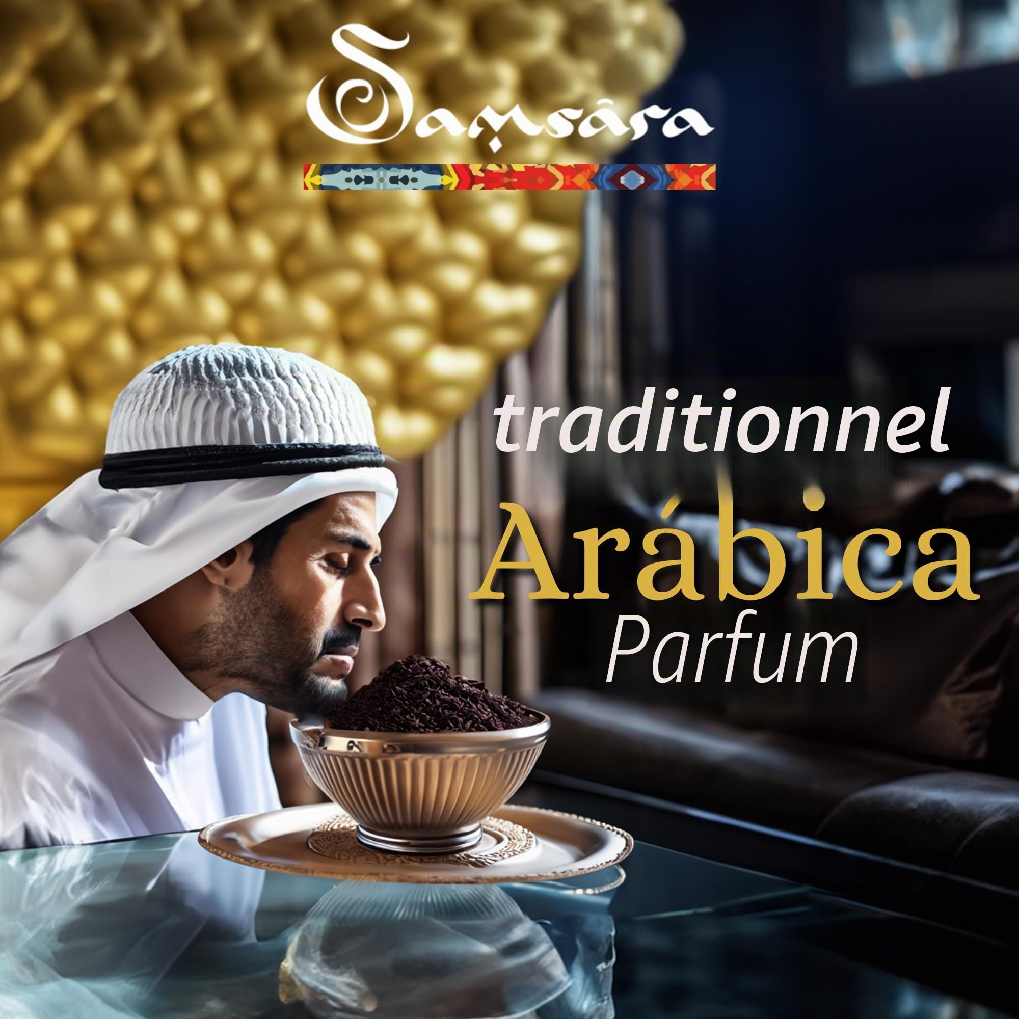 Samsara Bakhour [20 g] ULTRA DURATA - Parfum arabe pour femmes et hommes | Bois d'oud pour cheveux, corps et vêtements | Fabriqué à Dubaï (Faris Oud)