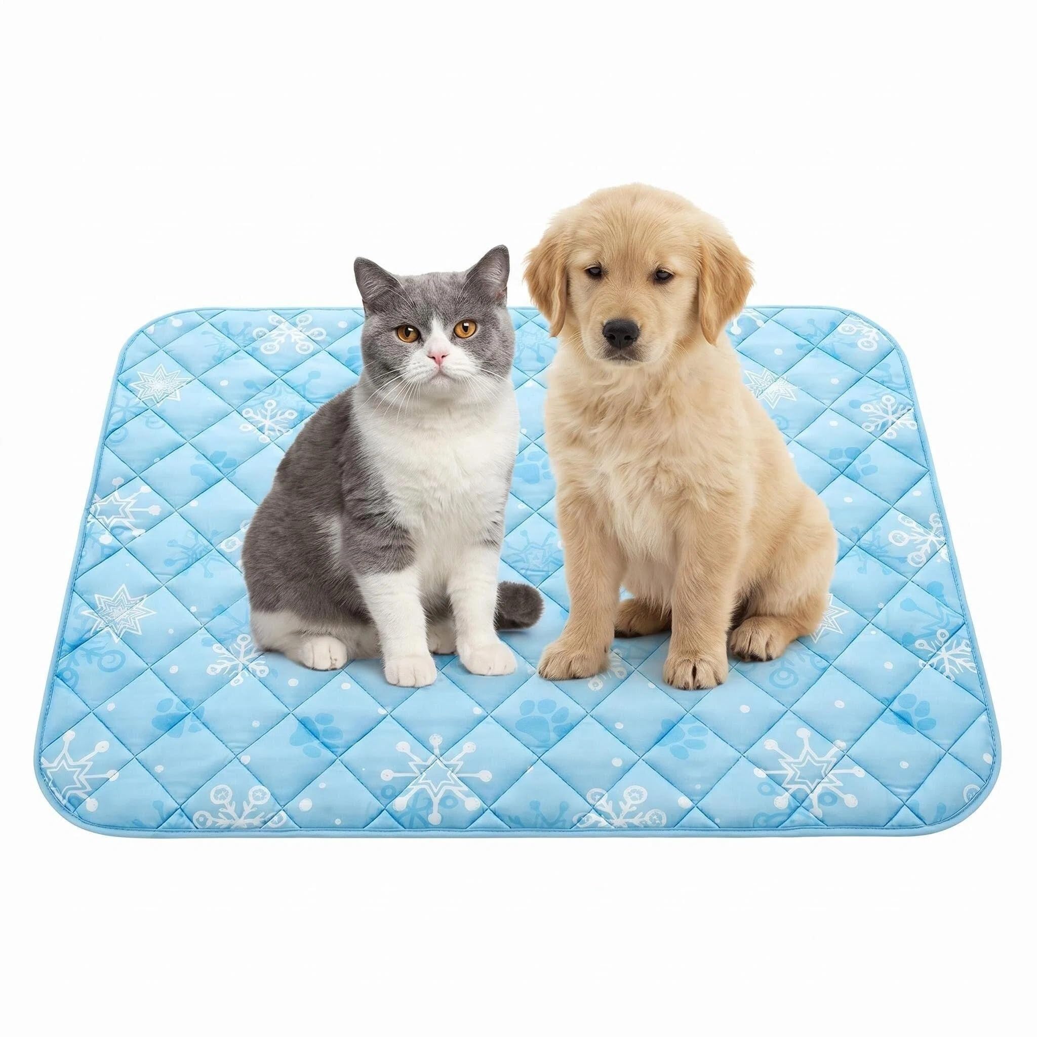 MIGIFTDY Dog & Cat Cooling Mat, Self-Cooling Gel Pet Pad for Dogs Cats, Non-Slip Washable Pet Bed Mat, Summer Heat Relief Pet Cushion for Home Sofa Car Crate (M)