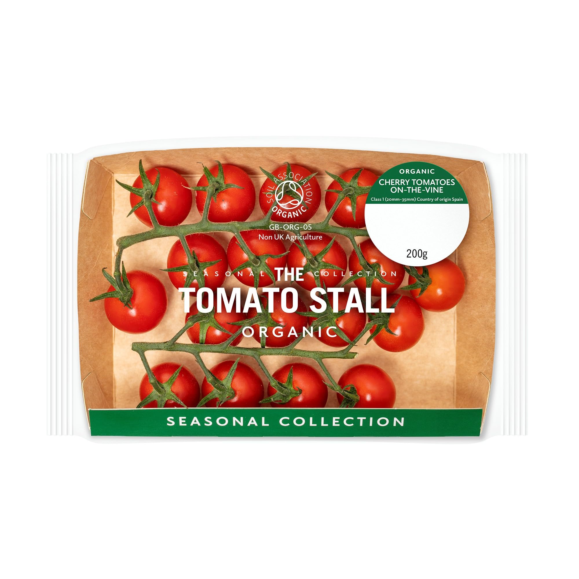 The Tomato Stall Organic Cherry Tomatoes on the Vine, 200g