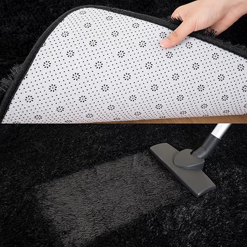 Vista 71 de Pacapet Alfombras esponjosas, alfombras peludas de felpa beige para sala de estar, dormitorio, alfombra mullida para habitación de los niños