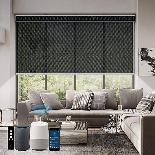 Miniatura 8 de SmartWings Persianas motorizadas filtrantes de luz, funcionan con Homekit, Alexa SmartThings Google, 70 % opacas translúcidas, persianas