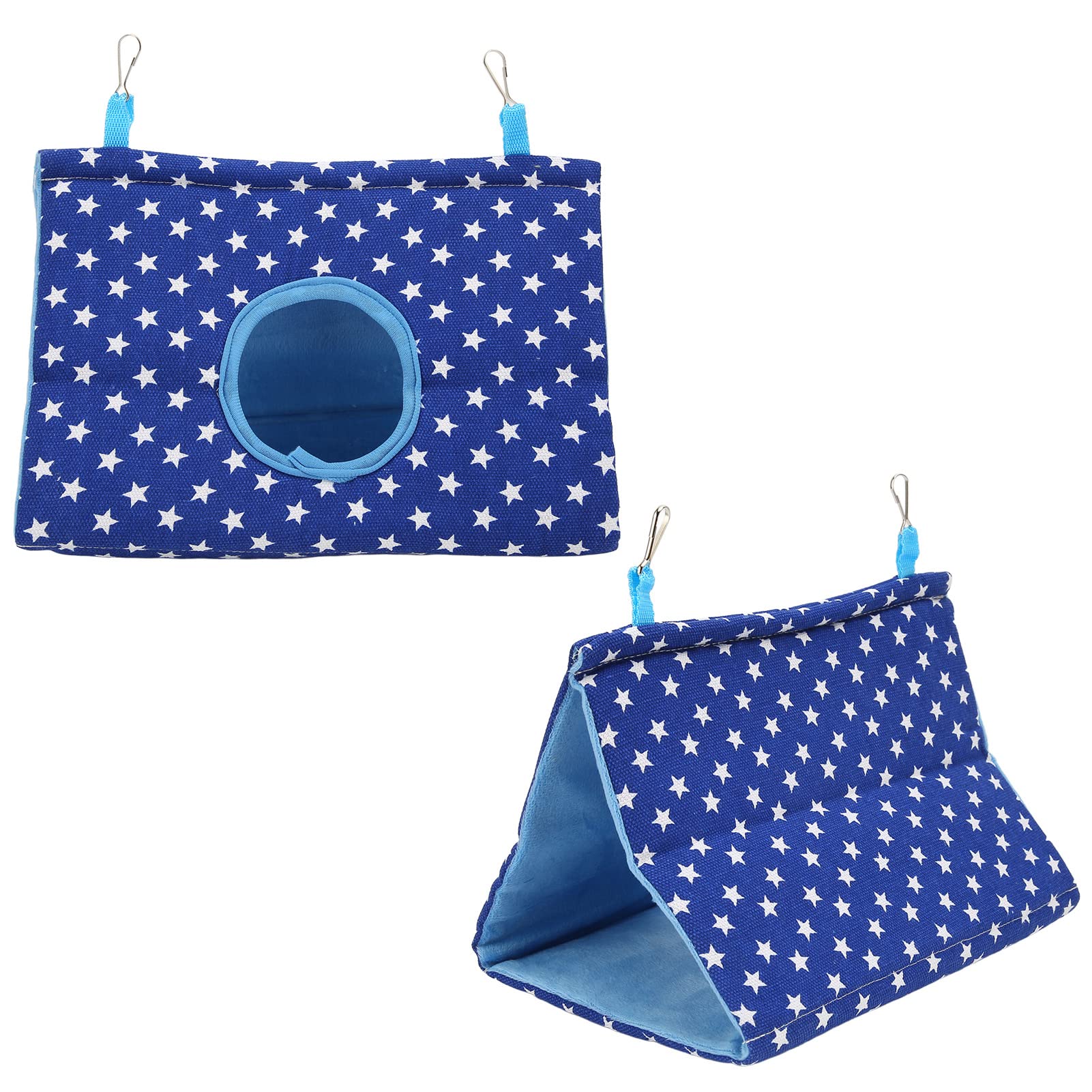 Tente Suspendue pour Oiseaux, Lit Hamac Confortable en Flanelle pour Perruches, Perruches, Sûr et Coupe-Vent, pour Se Reposer/Cacher/Jouer/Dormir, Toile/Flanelle/éponge (Tapez 2)