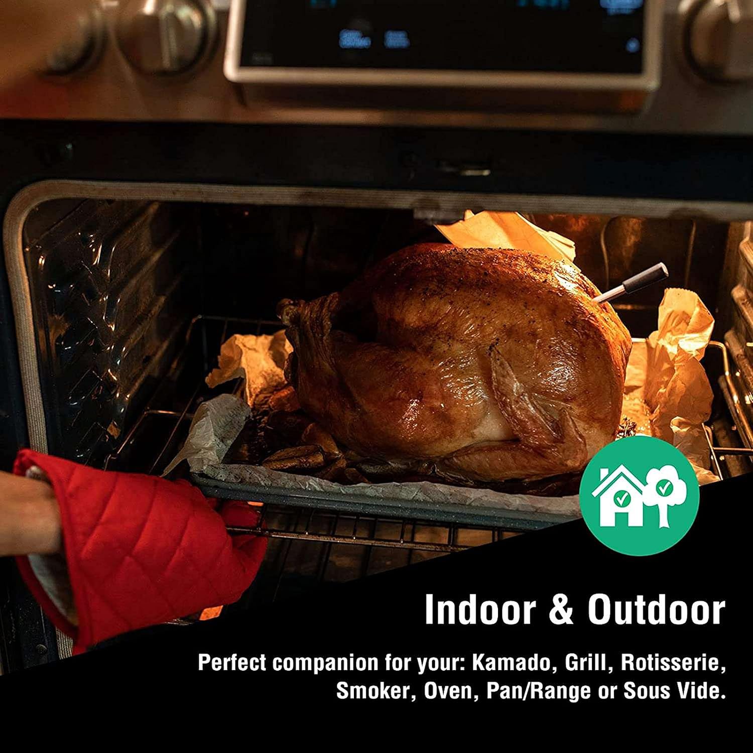 review Wireless Bluetooth Meat Thermometer | Bluetooth 5.2 | Magnetic Charging in case | Cooking aid Thermometer | Cooking and Grilling Tool | High Heat Thermometer