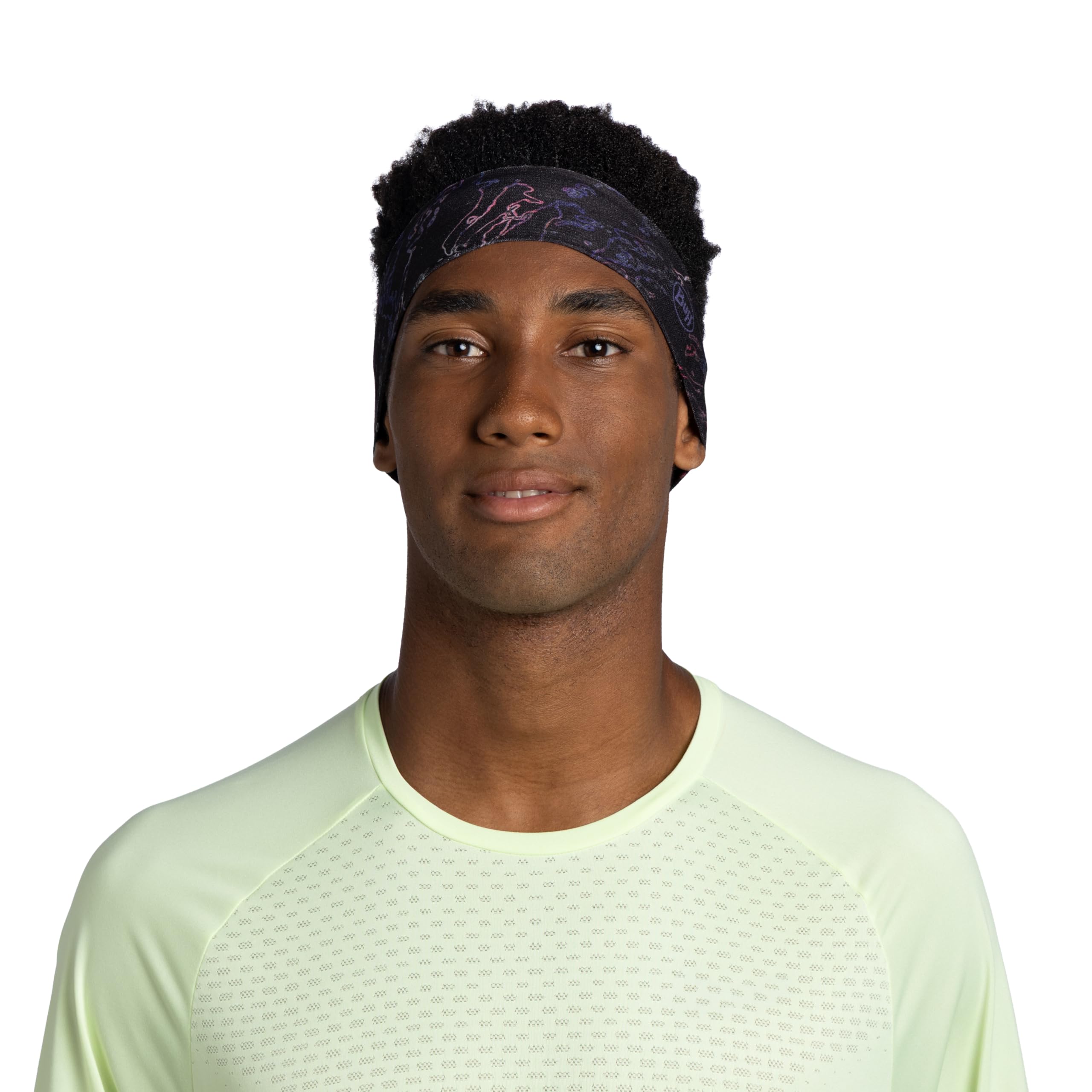 BUFF Opaska Coolnet UV Slim Wygodna, Ochrona Upf50, Sport, Elastyczna, Materiał z Recyklingu, Jakość, Wąska, Reguluje Temperaturę One Size Czarny