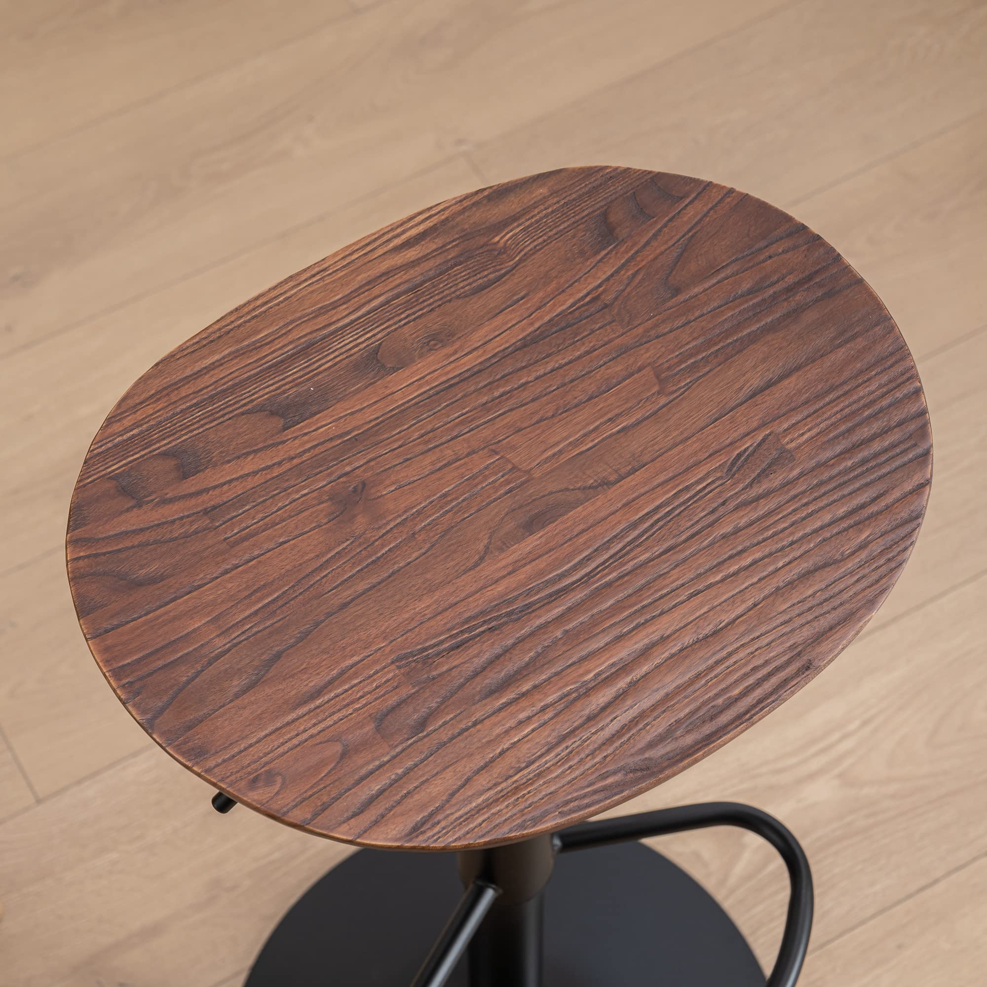 Amazon｜Baolande カウンターチェア 2脚セット 木製座面 昇降式