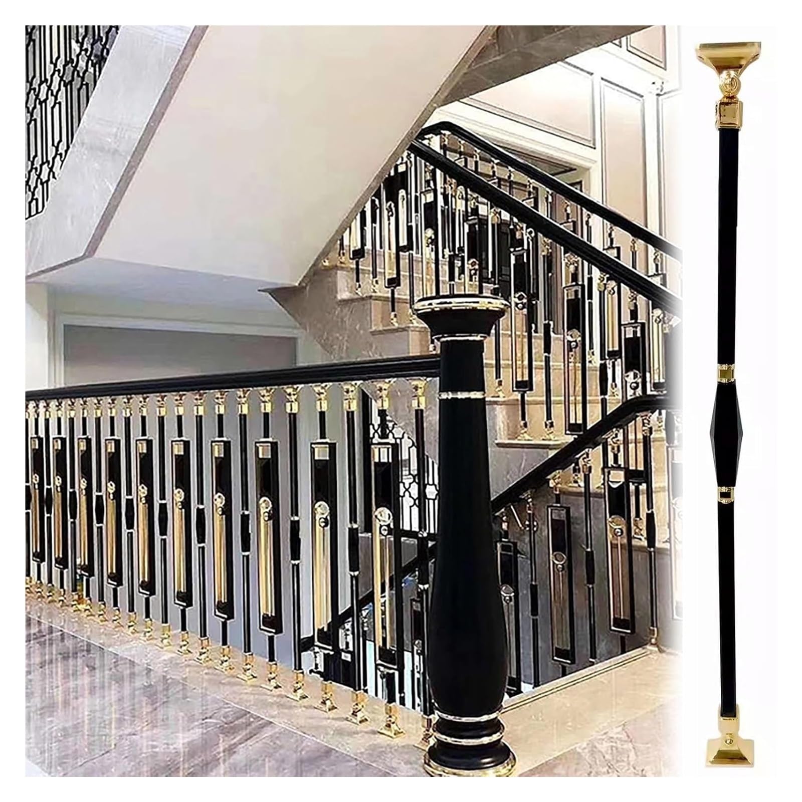 Ejes de balaustre de escalera interior ligeros y postes para barandilla