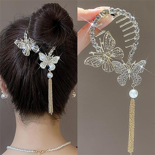 Miniatura 1 de Pinza de mariposa para el cabello, horquillas para el cabello, pasador de pelo, accesorios para el cabello para mujeres y niñas #4