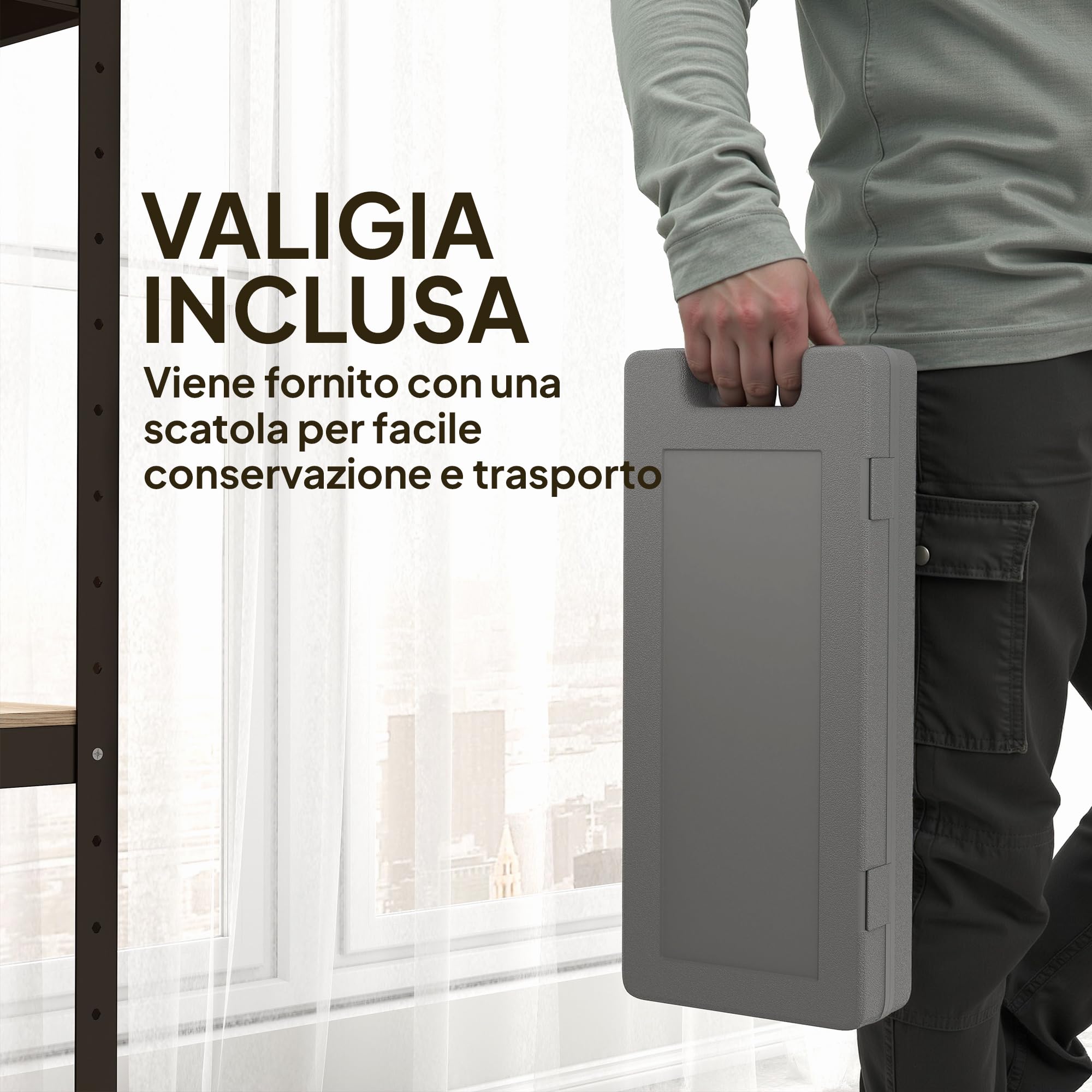 HOMCOM Set di Manubri Palestra 2x0.5/1/1.5kg con Valigetta, Manubri da 6 kg Totali con Impugnatura Antiscivolo, Allenamento Fitness Casa, Rosa, Viola, Marrone