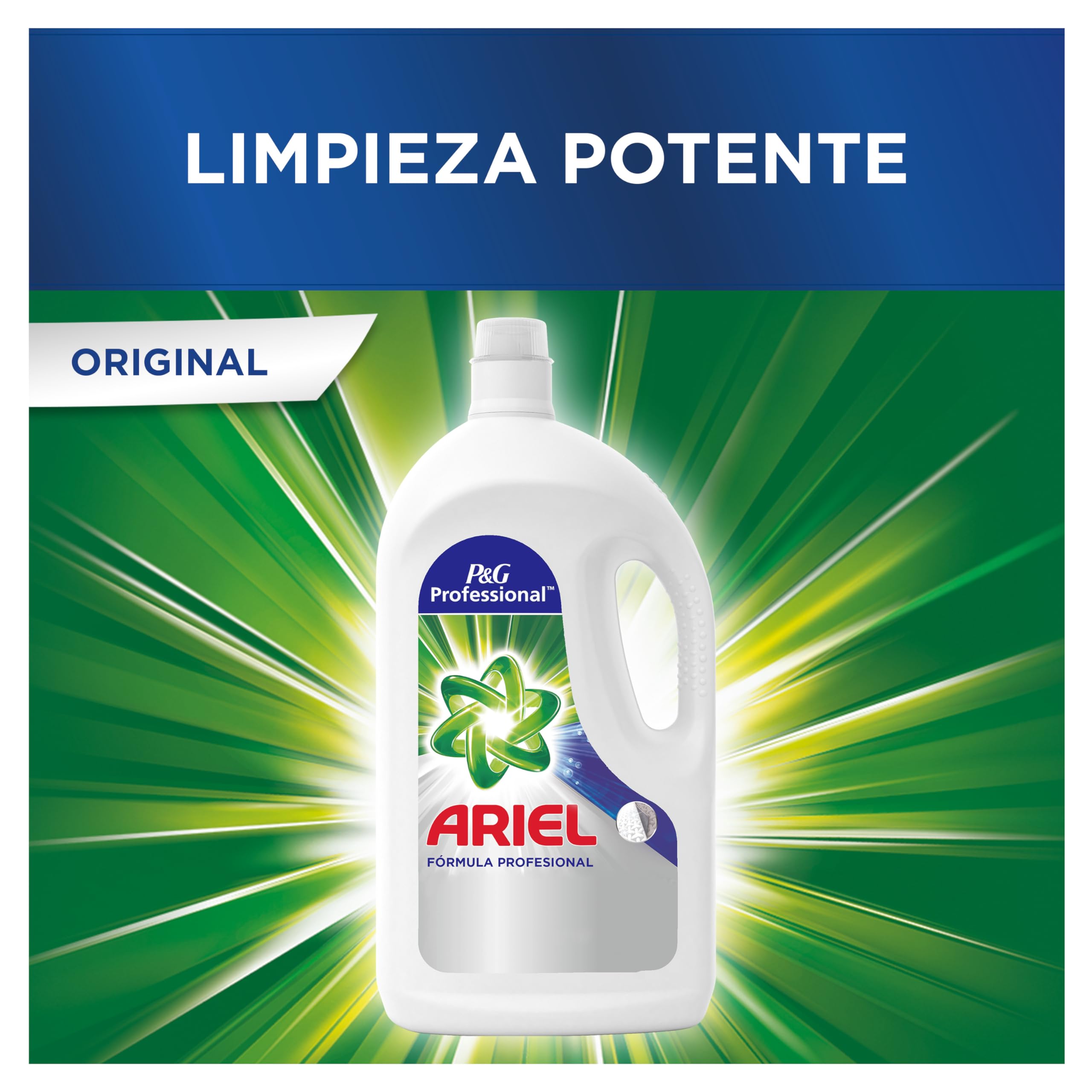 Ariel Professional, Detergente Lavadora Liquido, 120 Lavados, 6L (2 x 3L), Regular, Eliminación de manchas y limpieza increíbles