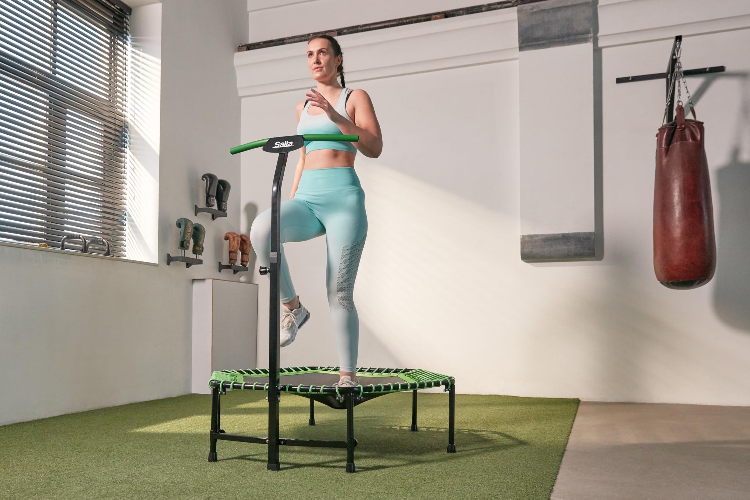Salta Trampoline Unisex per Ragazzi, con Manico