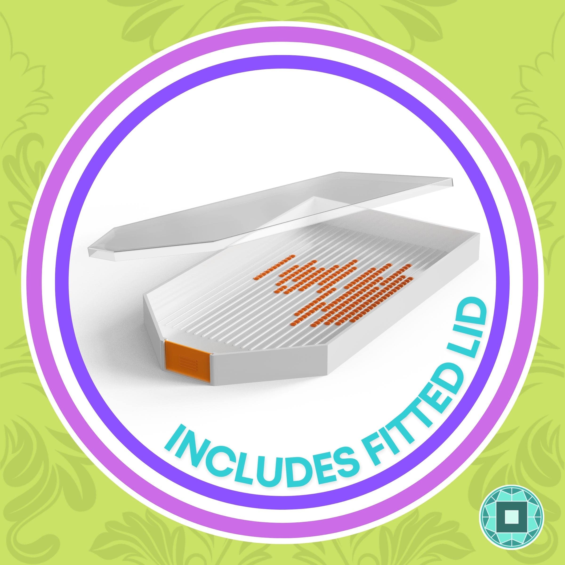 5 PK Diamond Painting Trays with Lids/Covers, 5 Bead Trays & 5 Lids, Large Plastic Bead Sorting Trays, Diamond Gem Accessory, Diamond Art Tool, White Rhinestone Tray, Diamond Art Storage Containers - Image 3