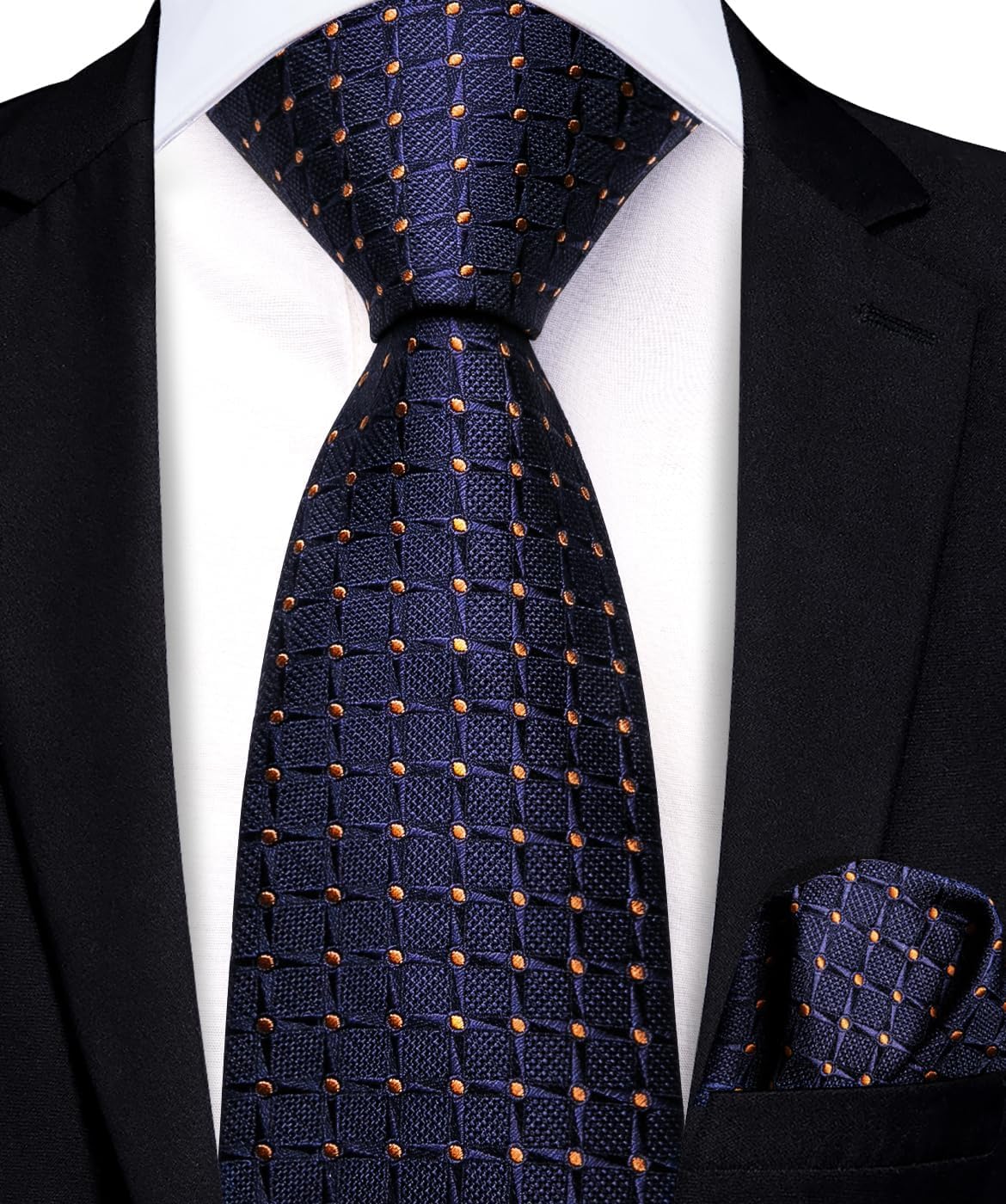 Hi-Tie Boys Ties Self Tie Silk Striped Kids Necktie and Pocket Square Set Paisley Boys Tie for Age 8-11 Wedding - Image 2