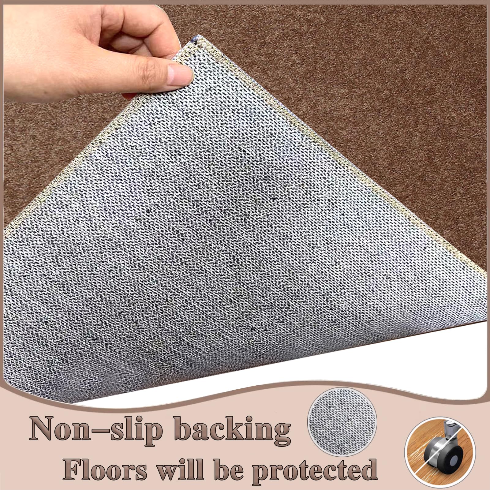 Alfombra Silla Oficina Gaming 120 x 140 cm, Protector Suelo Silla Ruedas, Alfombrilla de Protección para Suelos Duros, Protector Suelo Silla de Escritorio, Tapete Protector de Suelo antiarañazos