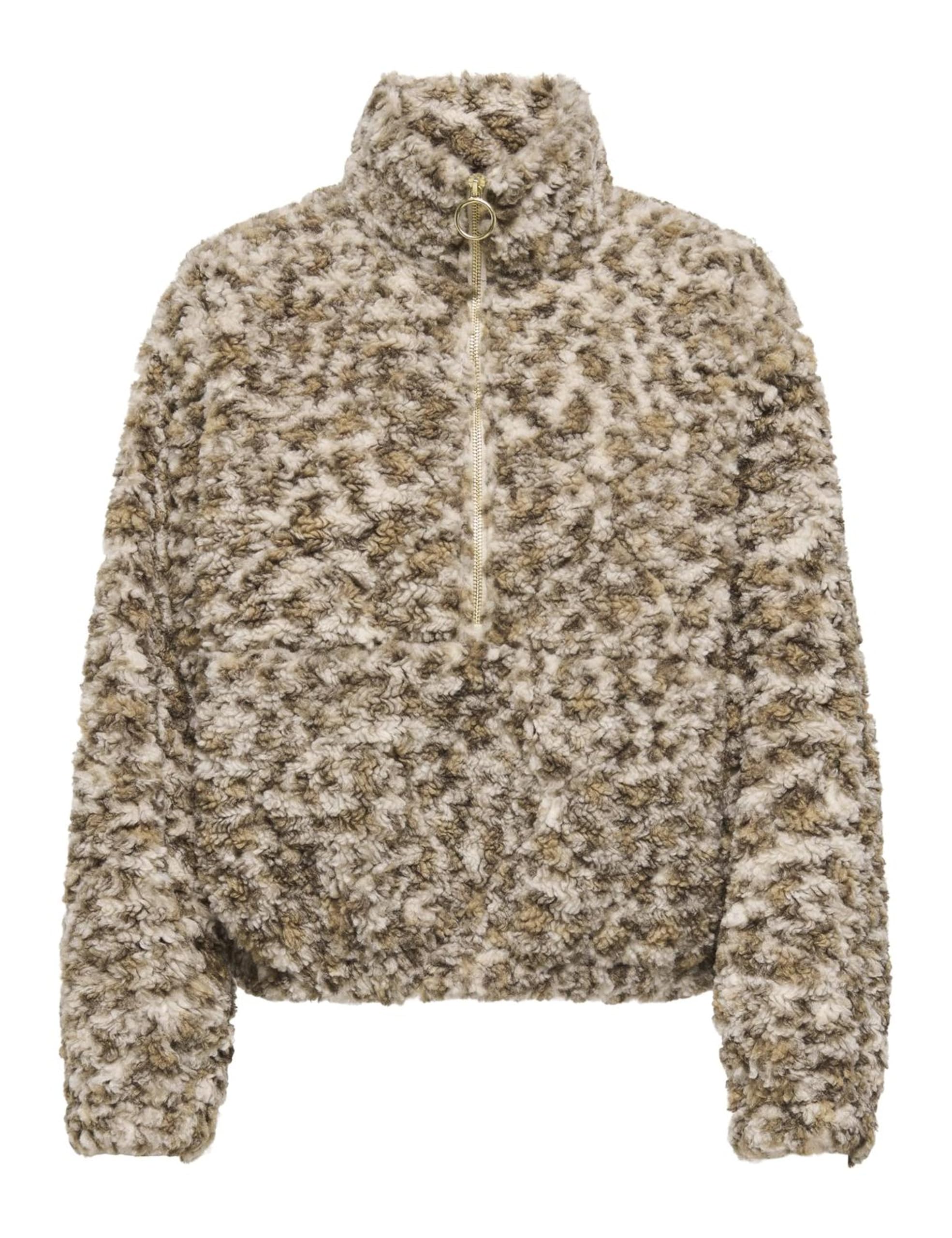 ONLY Damen Teddy Pullover Kunstpelz Pulli Sherpa High Neck ONLXena